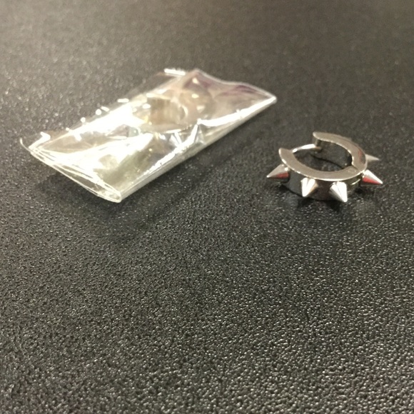 Stainless Steel Spike Earrings - Picture 3 of 6