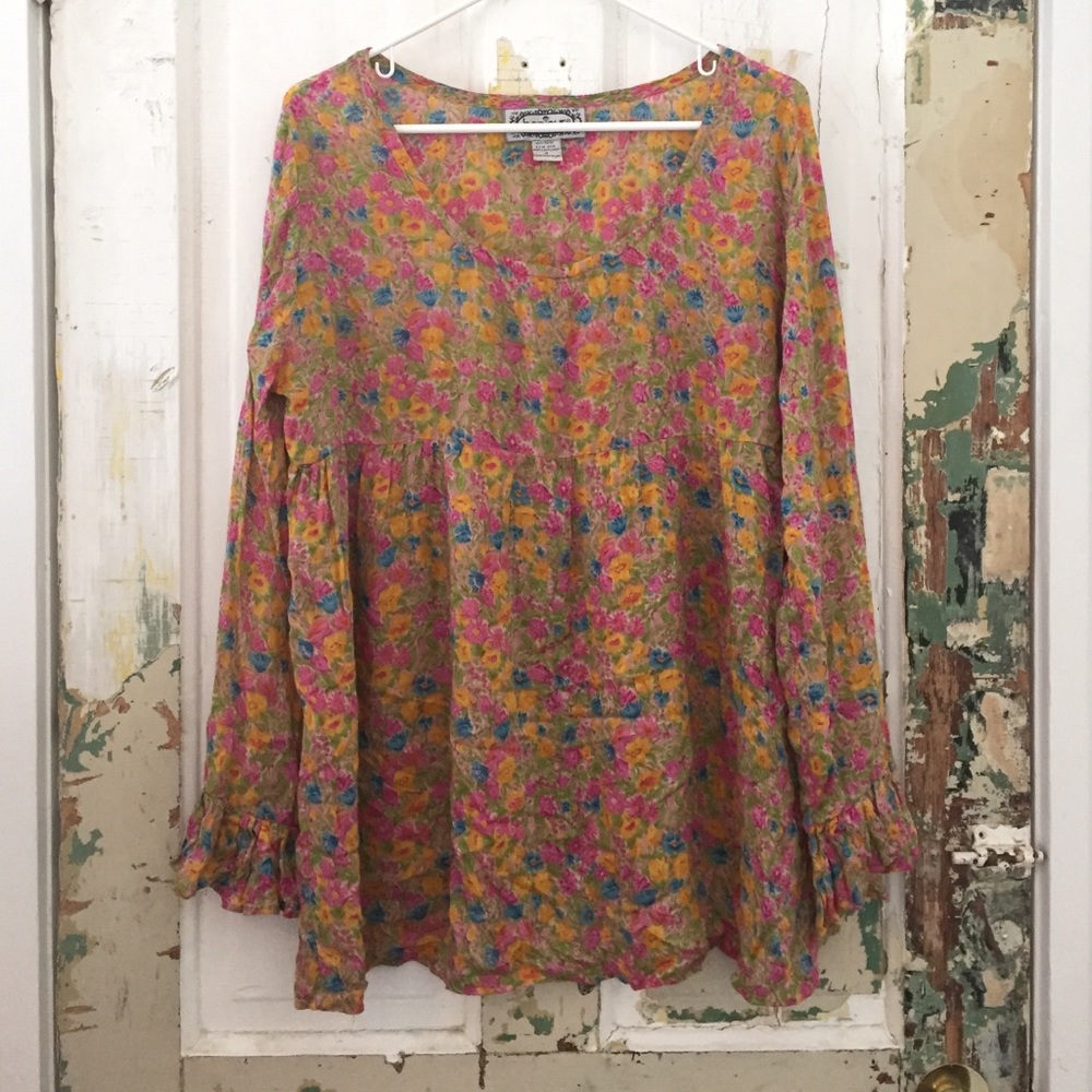 Cropped peasant dress