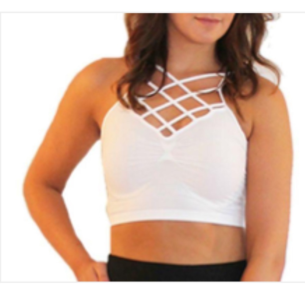 SPIDER CAGE BRALETTE - WHITE