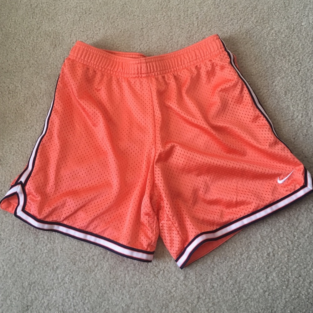Peach Nike mesh shorts