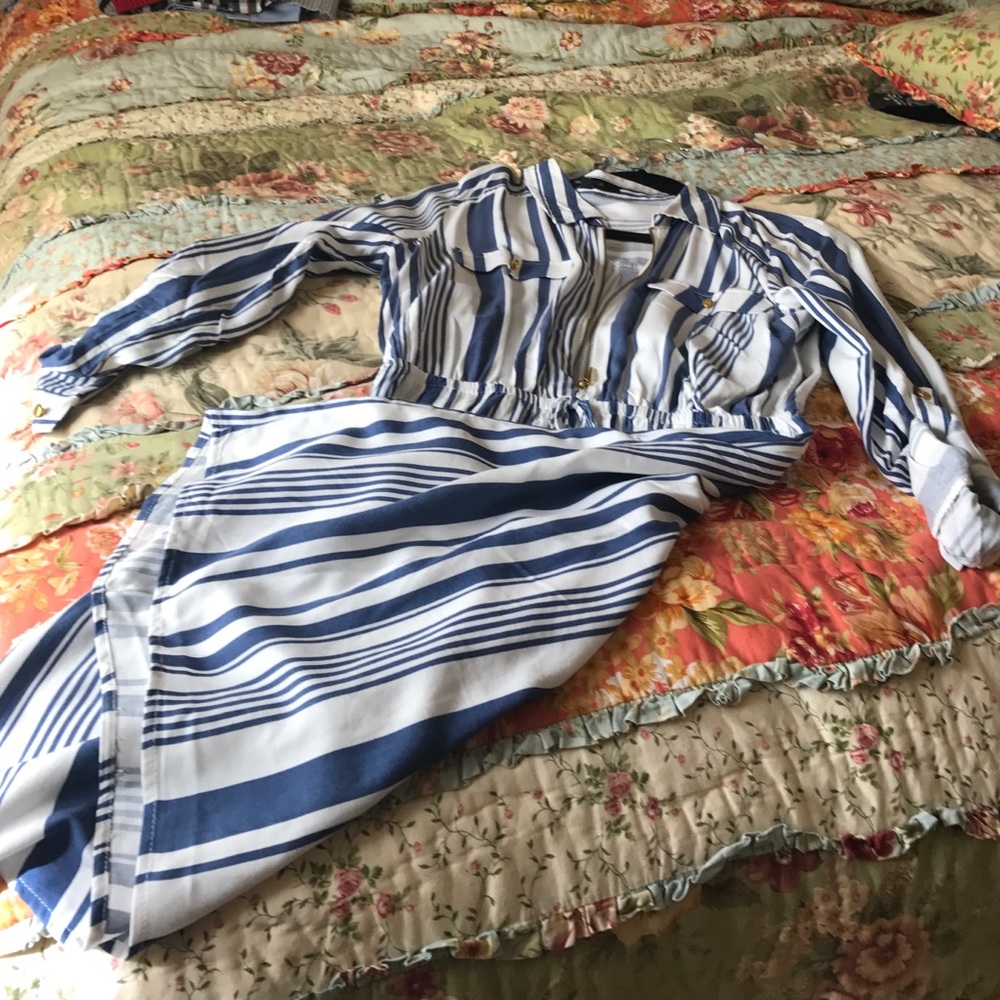 3/4 sleeve, casual zip front, dress