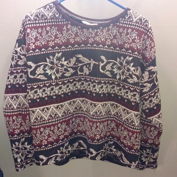 Black, red, and cream sweater - Picture 1 of 1