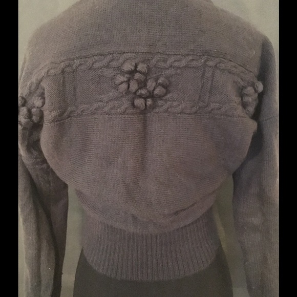 Ichabod Grey Wool Cropped Sweater Size M - Picture 3 of 3