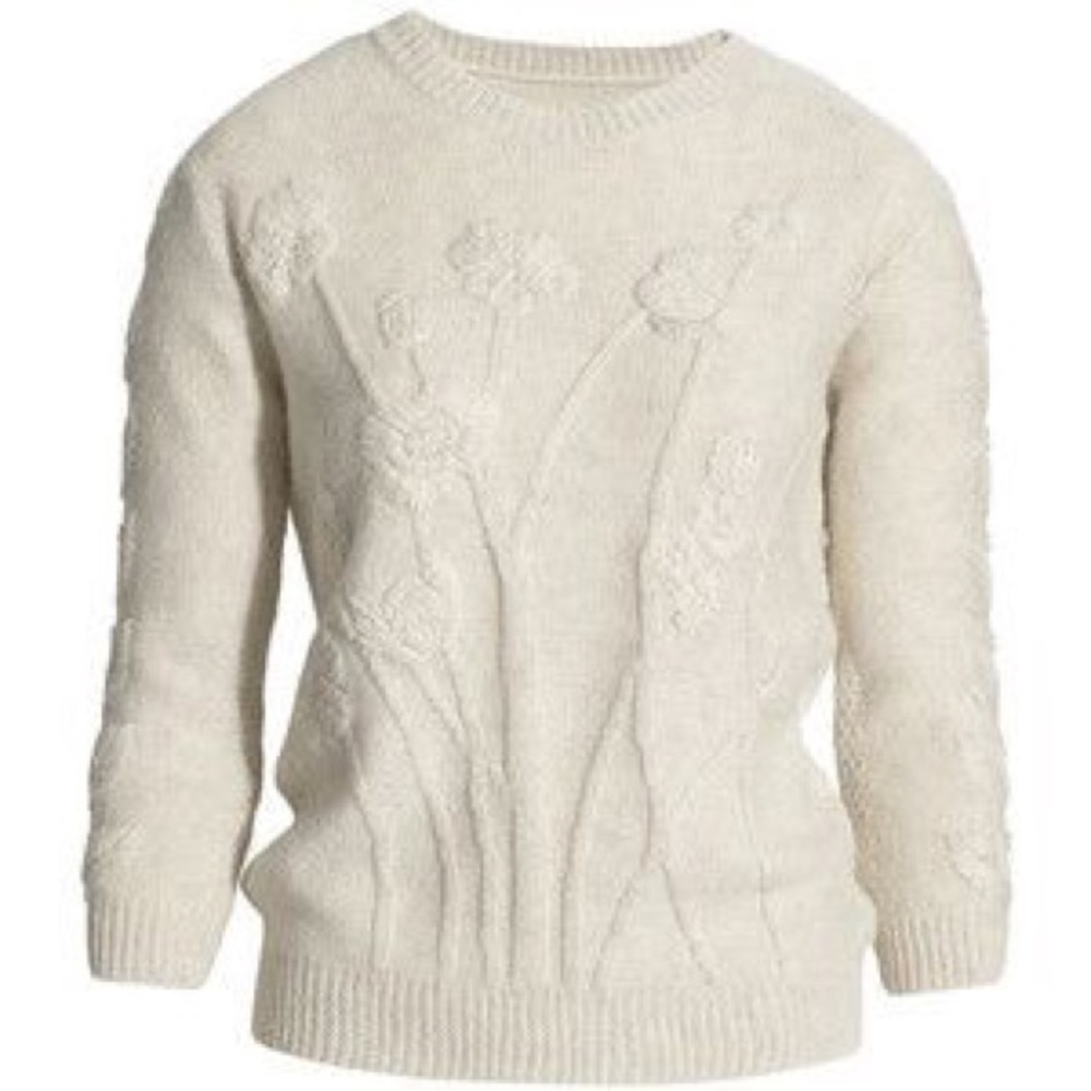 Conscious Collection Crop Sweater with stitching.