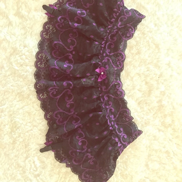 trashy Lingerie Other - Garter skirt. Black and purple.