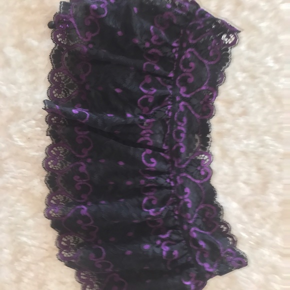 Garter skirt. Black and purple. - Picture 3 of 3