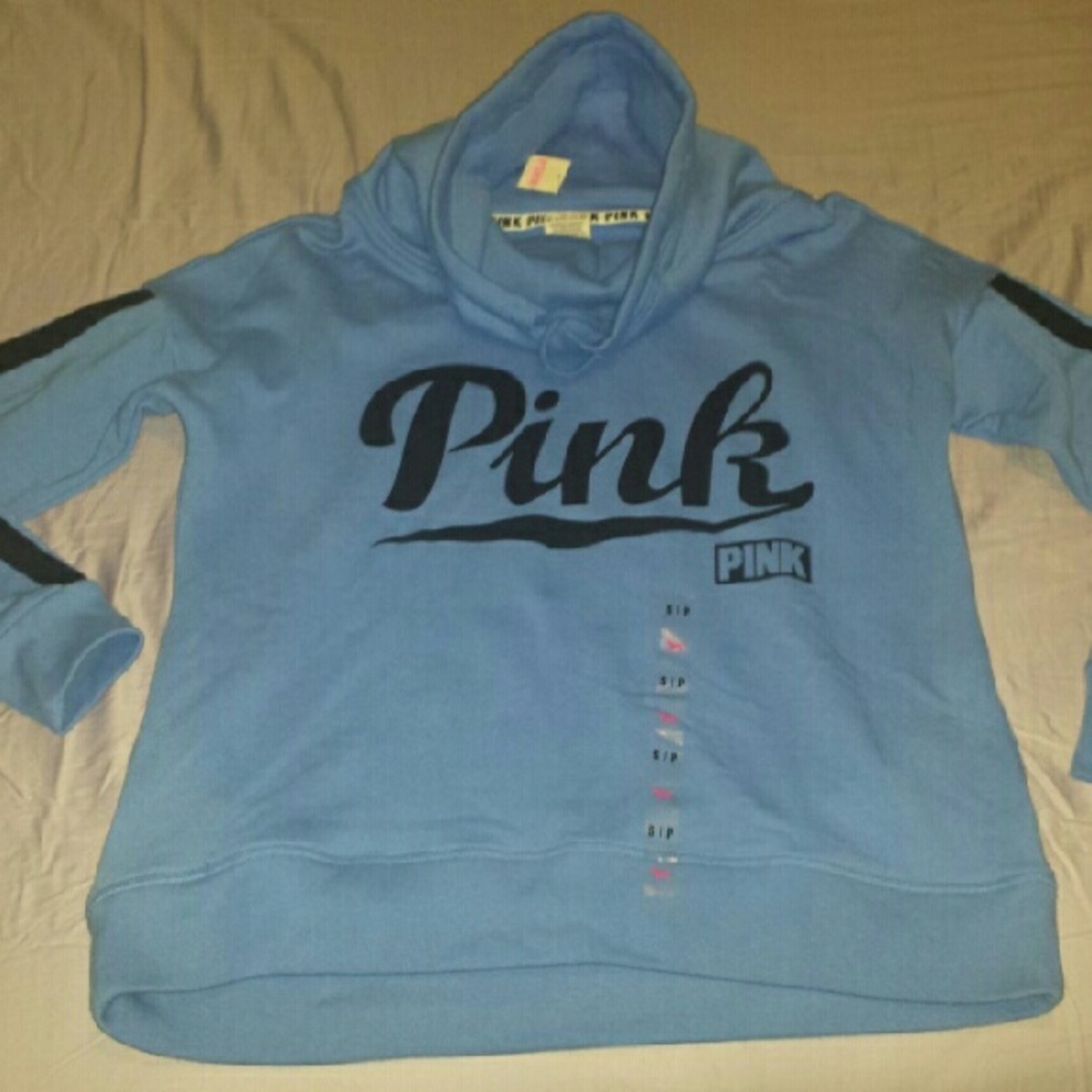 NWT PINK VS funnel collar pullover sweatshirt