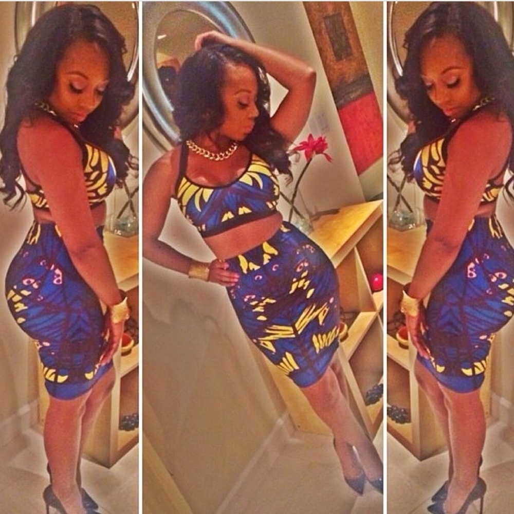 Hi rise skirt set