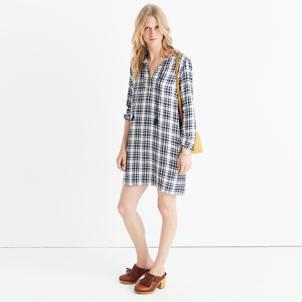 Madewell plaid artiste tunic dress