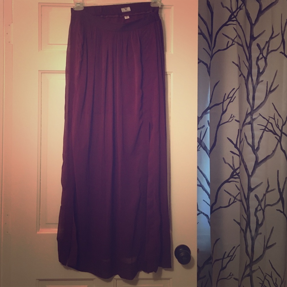 Chiffon purple maxi skirt sz M