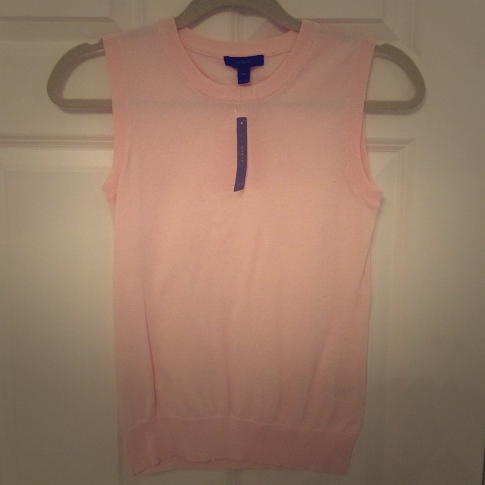 NWT J Crew pink Sweater tank top/shell