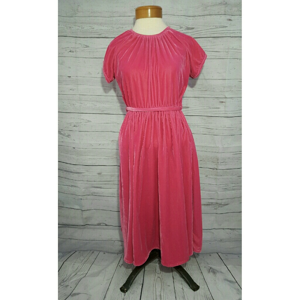 Pink Velvet Lands End Dress