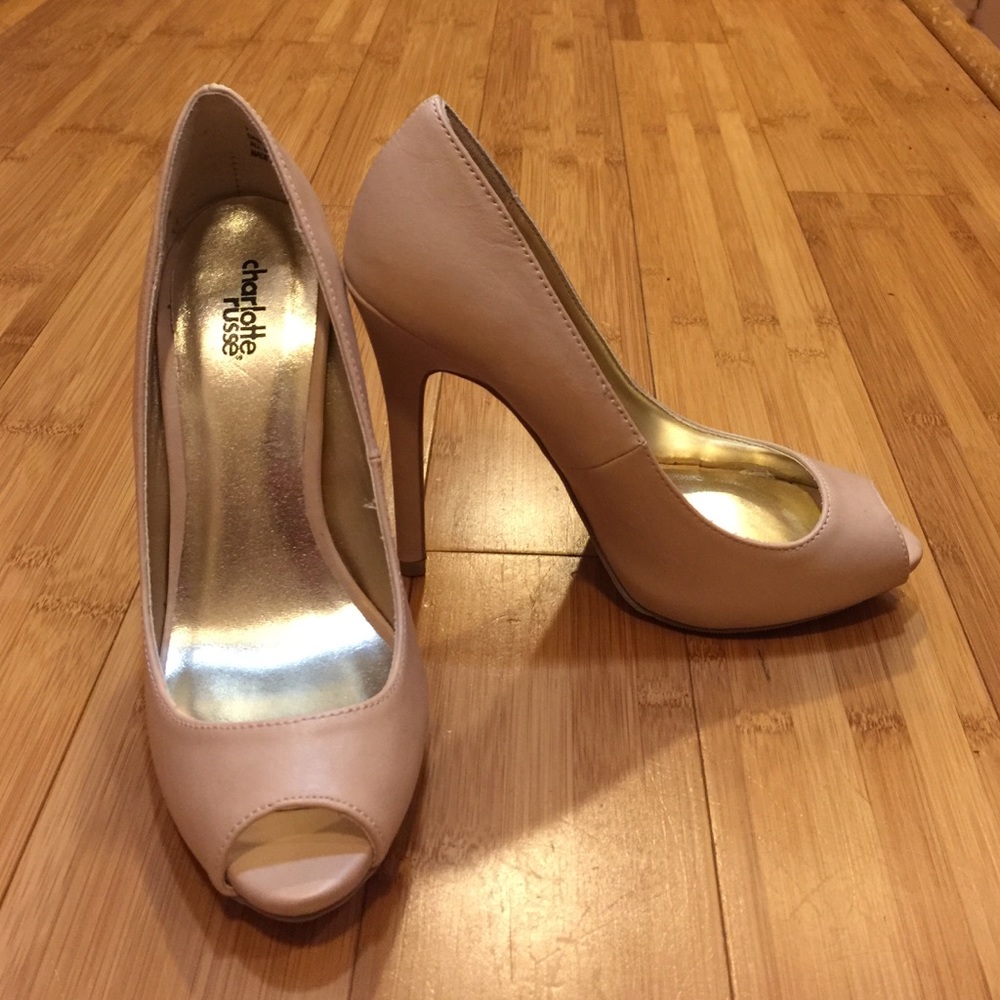 Charlotte Russe nude stilettos sz 7