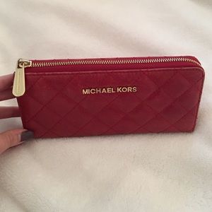 Michael Kors Red Leather Wallet