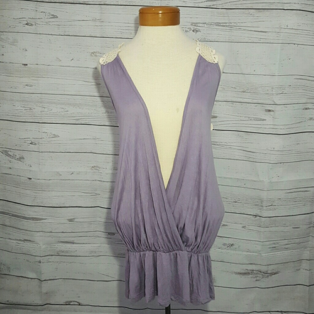 Purple Crochet Flowey Top