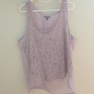 Beautiful silky lilac shirt with sequins