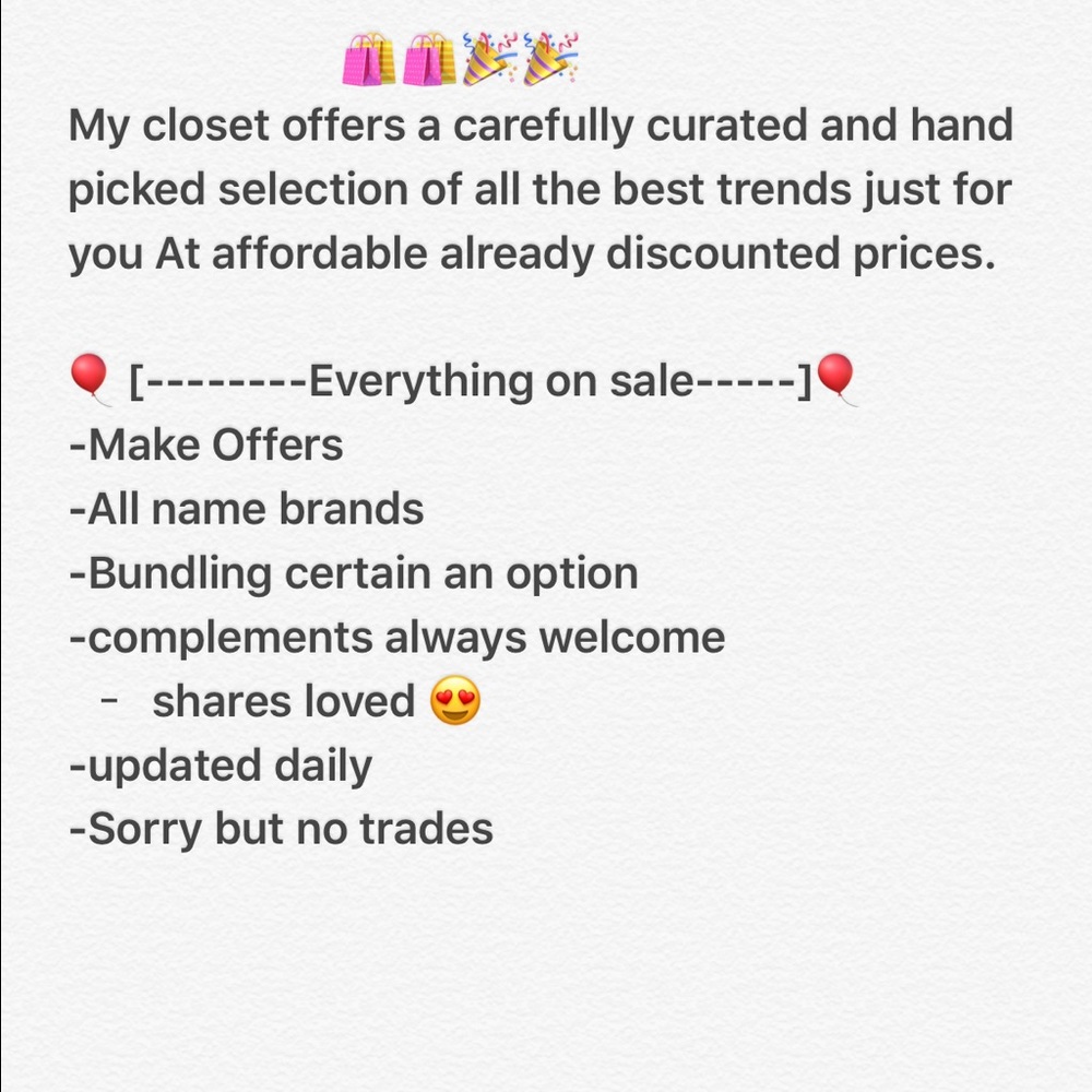 Browse my closet for steals