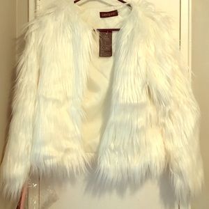 White fur coat (faux)