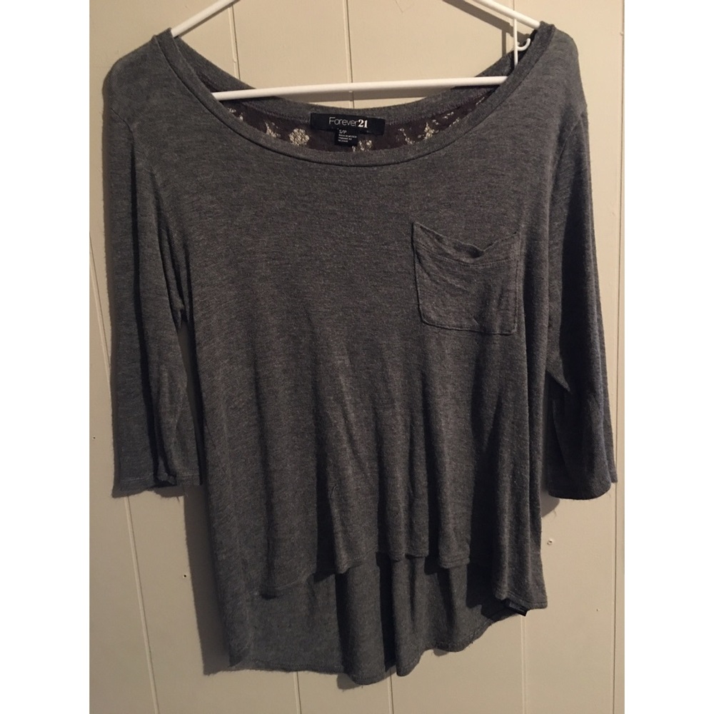 Grey Quarter Sleeve Tshirt