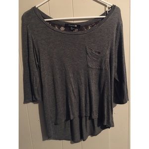 Grey Quarter Sleeve Tshirt
