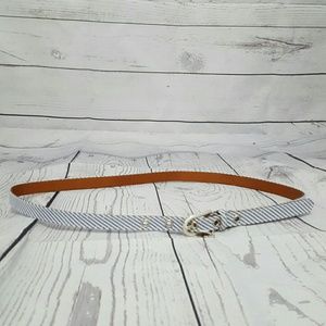 Blue & White Striped Belt