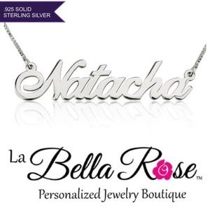 Custom Any Name Necklace Cursive Classic - Silver