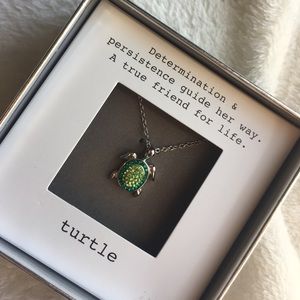 Sparkly turtle necklace