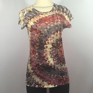 Maurices Floral Tie Dye Print T-shirt