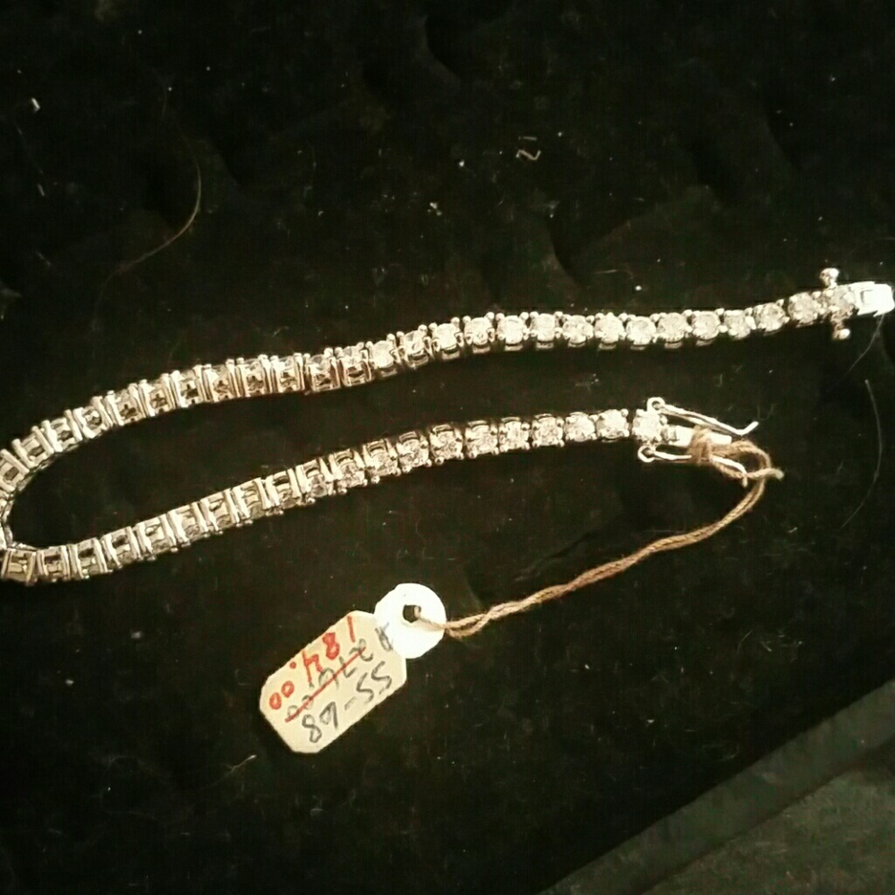 7 inch sterling silver and cz tennis bracelet