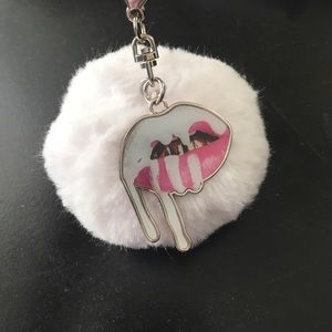 Kylie cosmetics faux fur key chain