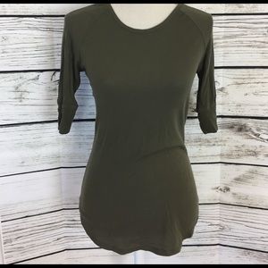 Green Victoria's Secret rib Knit top