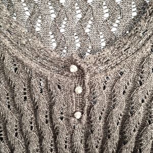 Gray & Silver Metallic Sweater. Size Small.