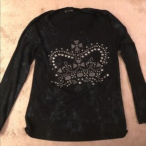 EUC Rock & Republic Studded Crown Top