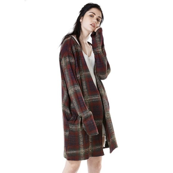 unif plaid cardigan