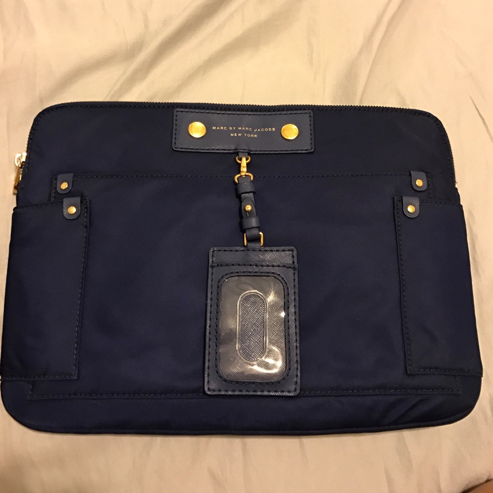 Marc By Marc Jacobs 13" computer case navy nylon