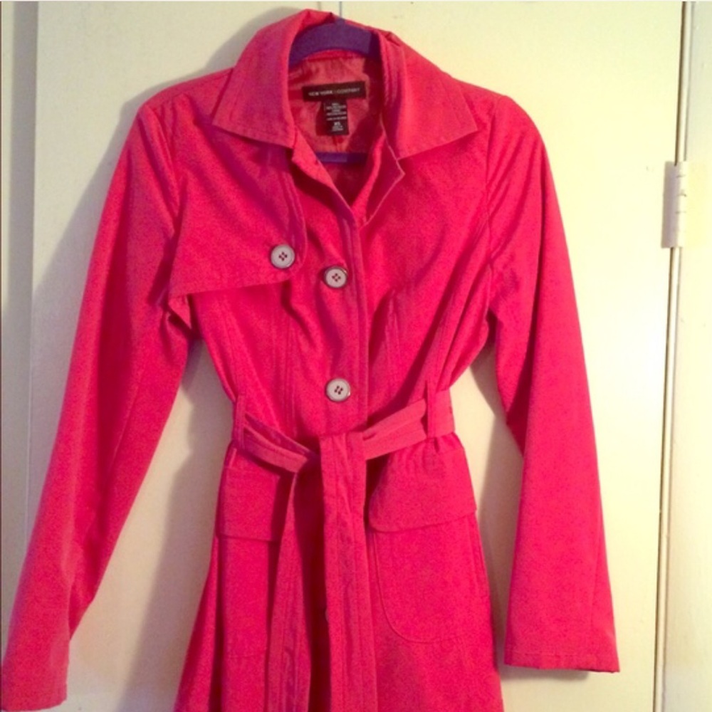 Ny&Co HOT pink trench coat