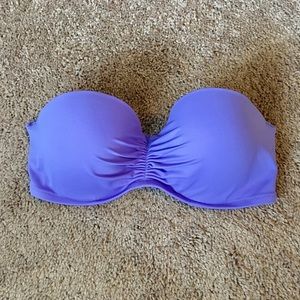 PINK Strapless Purple Swim Top