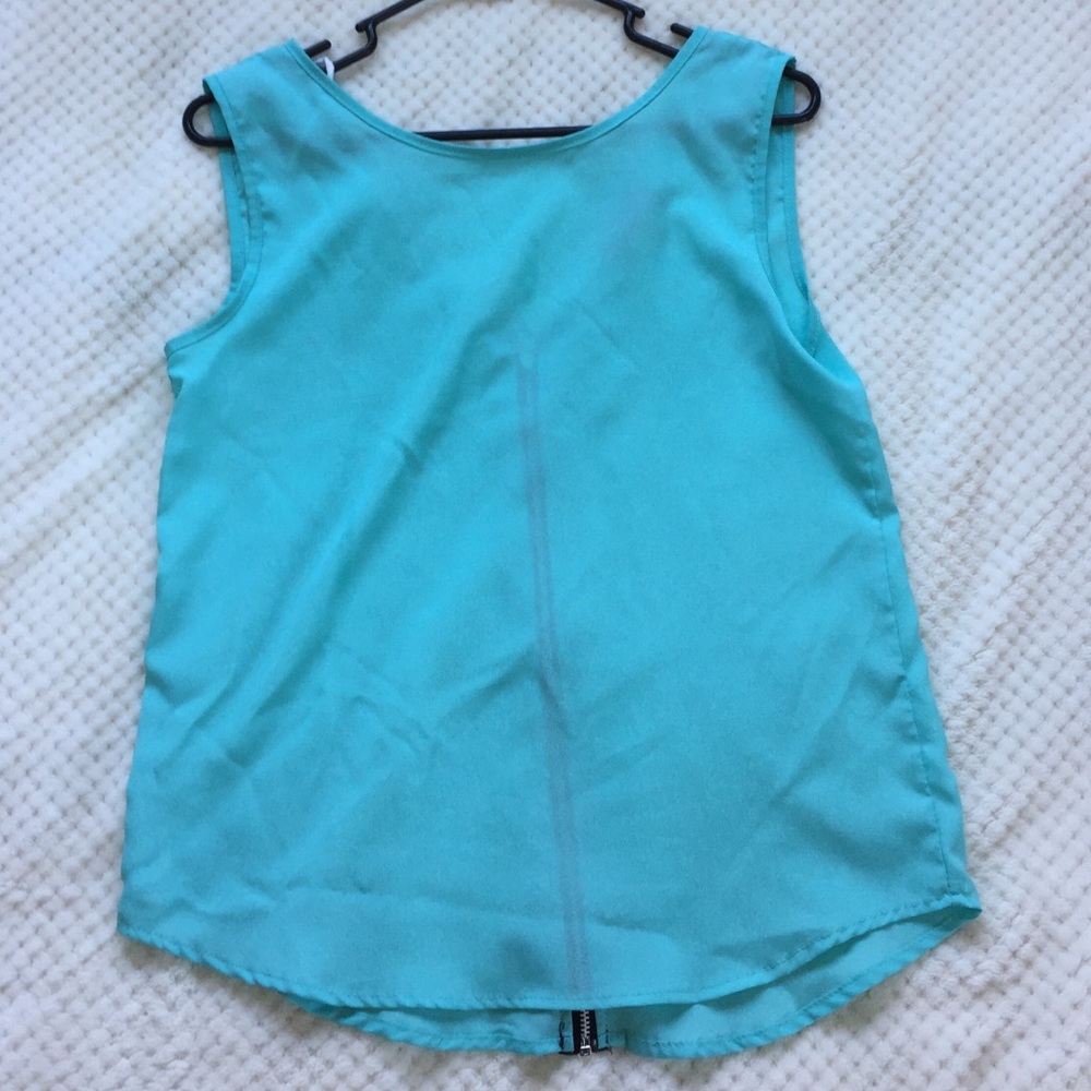 Sheer tank top blouse