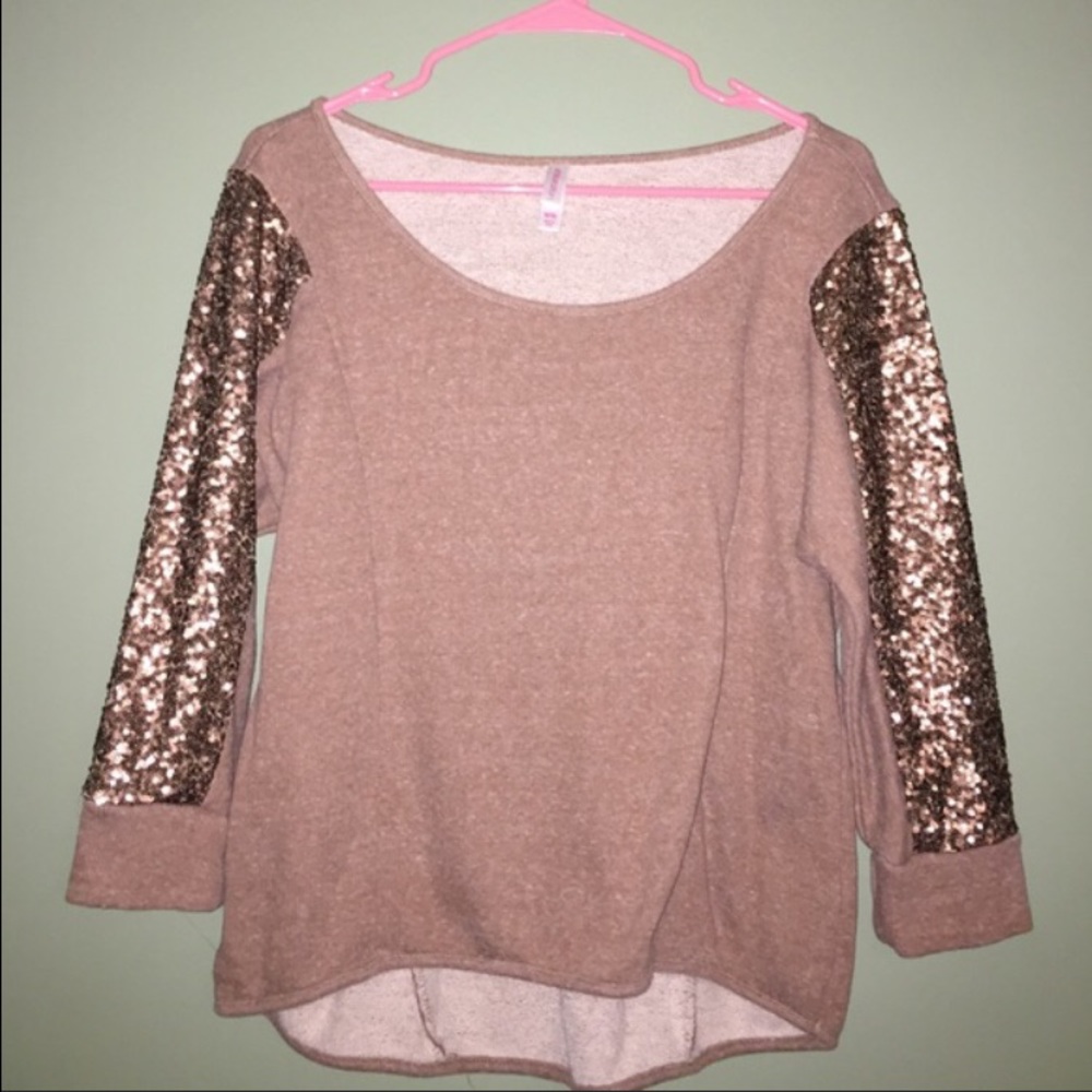 Gold Sequin Sweater