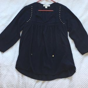 Flowy Navy Blue Blouse