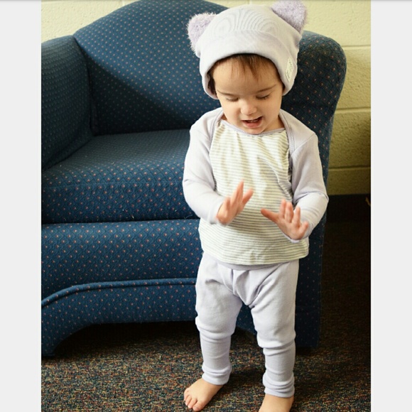 Gentle Babies Matching Set in Lavender Stripe - Picture 2 of 4