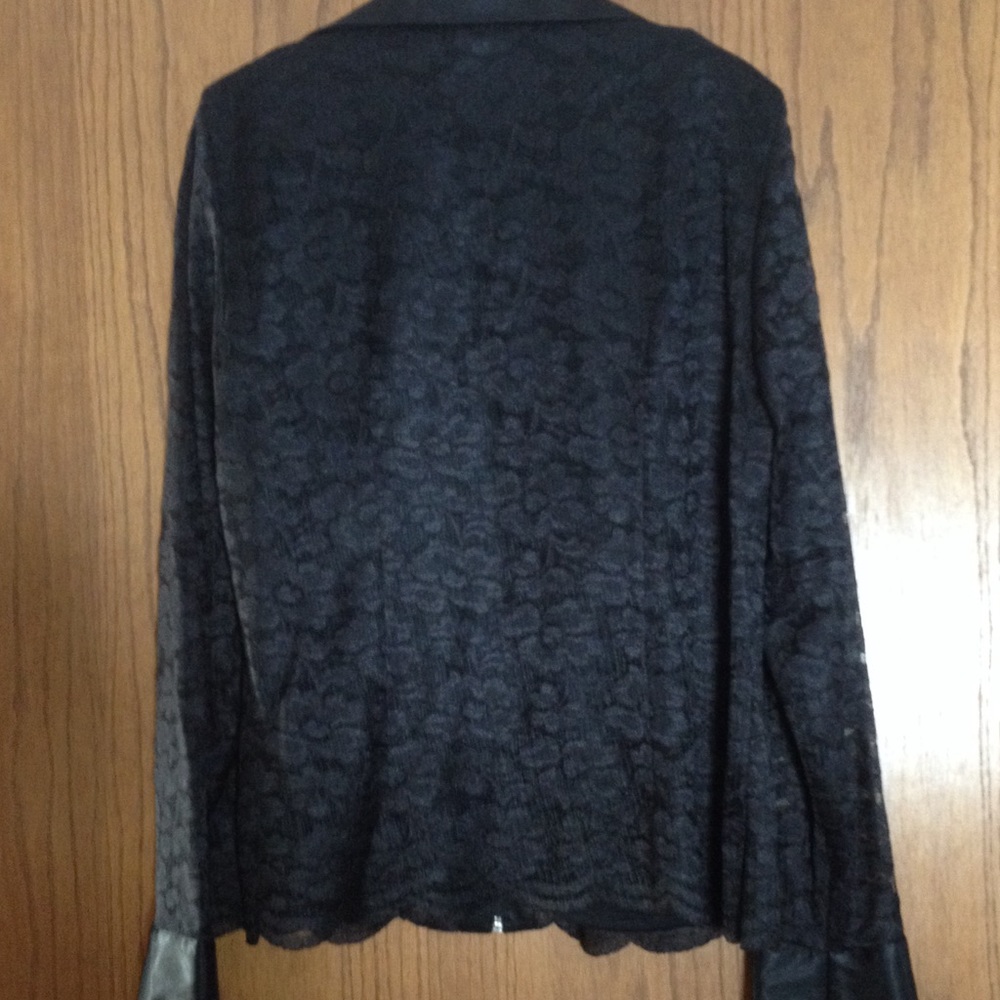 George black zip up top-jacket with lace Size XL - Picture 3 of 4