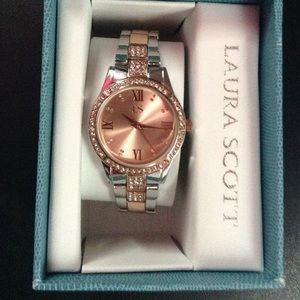 Rose Gold and Silver Watch