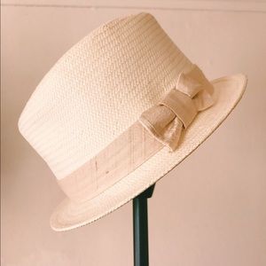 Goorin Brothers Straw Hat w/raw silk custom band