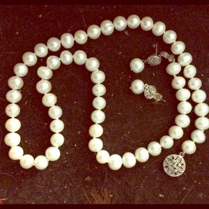 Timeless Pearl Necklace and Earring Set