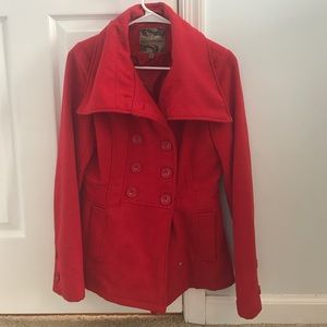 Red peacoat