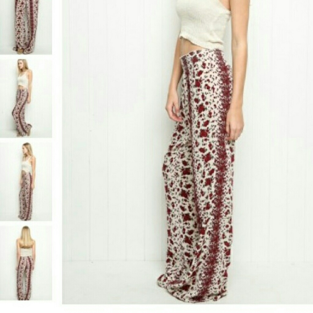 Brandy Melville Rose Flowy Pants