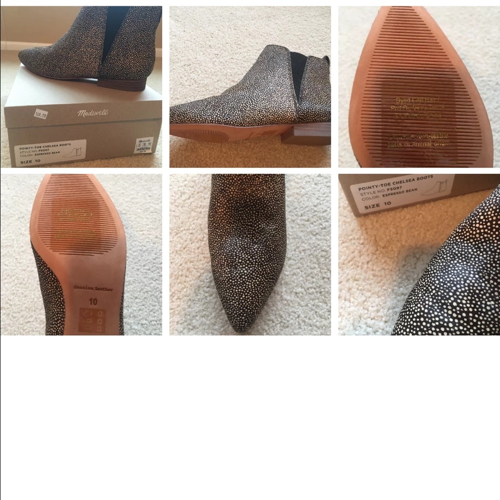 Madewell Calf Hair Booties size 10