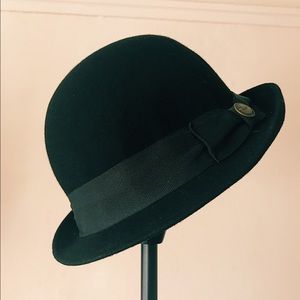 Goorin Brothers Black Wool Felt Asymmetrical Hat