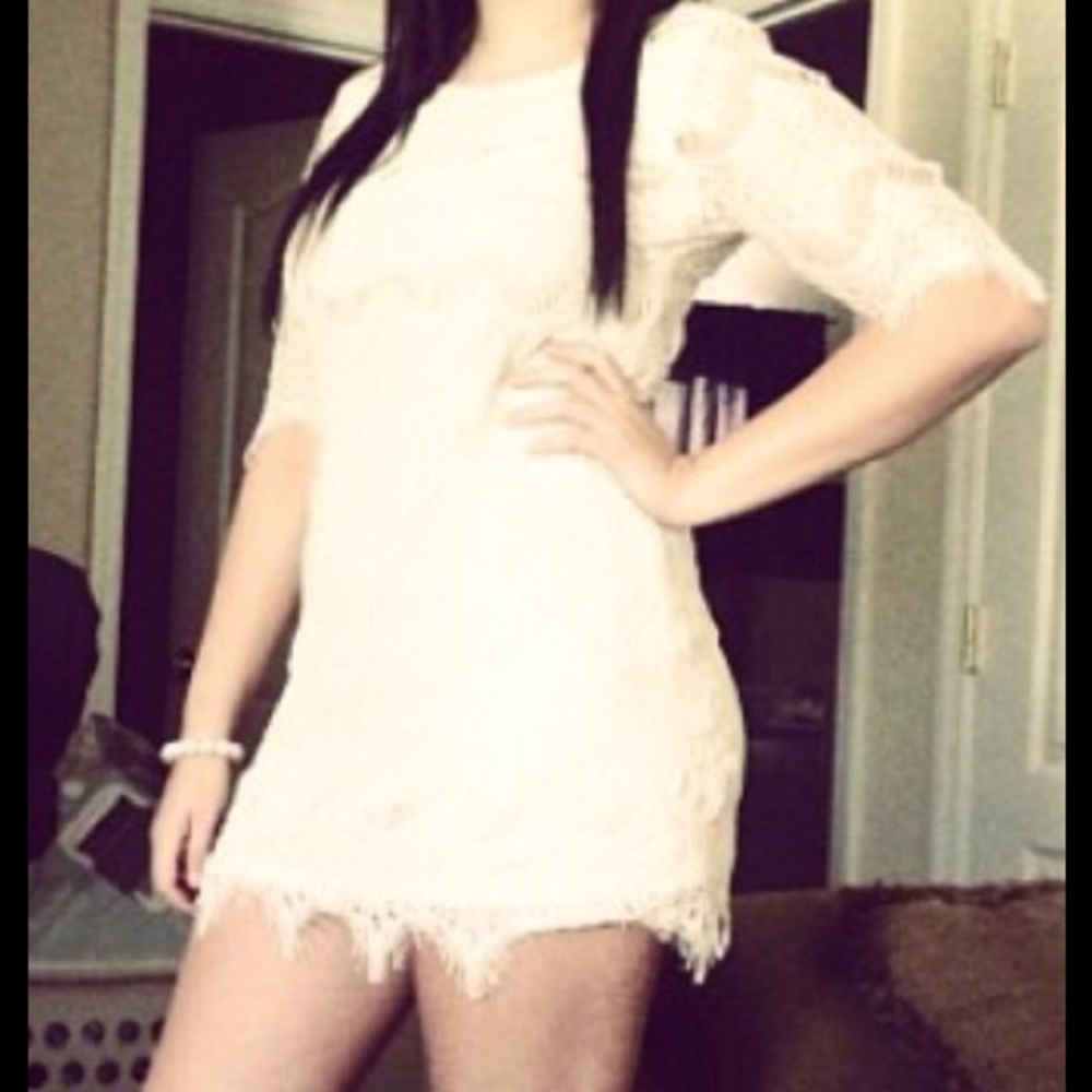 Crochet/ Lace Cream Dress